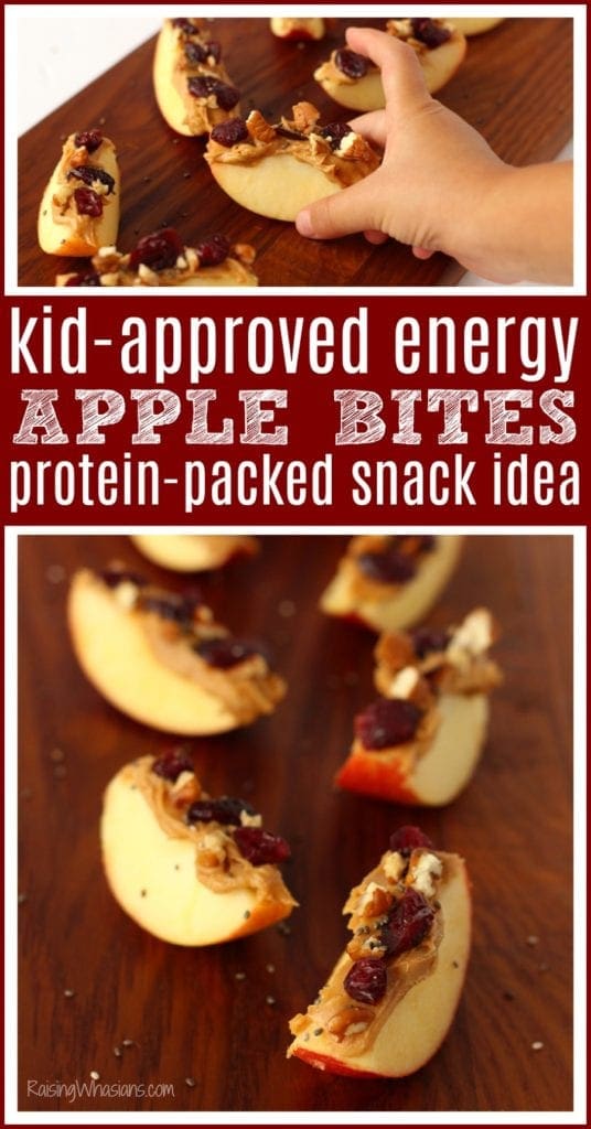 Looking for an easy, healthy snack idea? Try these Kid-Approved Apple Bites with sweet fall flavors & protein packed! Allergy-friendly snacks #Snack #AllergyFriendly #HealthySnack #Recipe