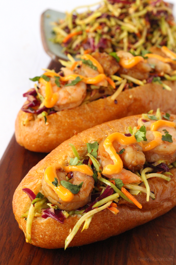 Shrimp po boy Asian slaw Bring authentic flavor to your Asian fusion cooking! Asian Shrimp Po Boy with Spicy Slaw Recipe, made with secret ingredient Lee Kum Kee Chui Chow Chili Oil #Dinner #Lunch #Recipe #DinnerRecipe