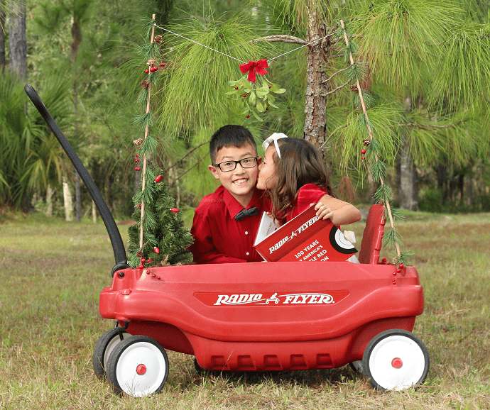 DIY Christmas kissing booth