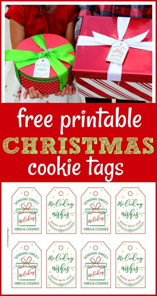 Free printable Christmas cookie tags