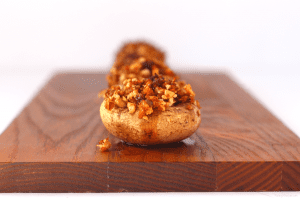 Easy Asian stuffed mushrooms