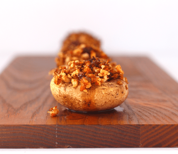 Easy Asian stuffed mushrooms