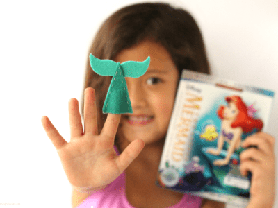 DIY mermaid tail finger puppets