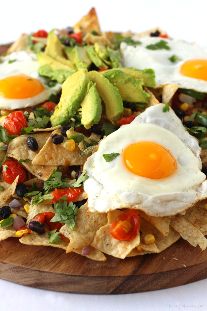 Easy vegetarian breakfast nachos