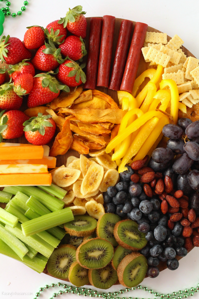 Kids rainbow cheese plate Kids rainbow cheese plate