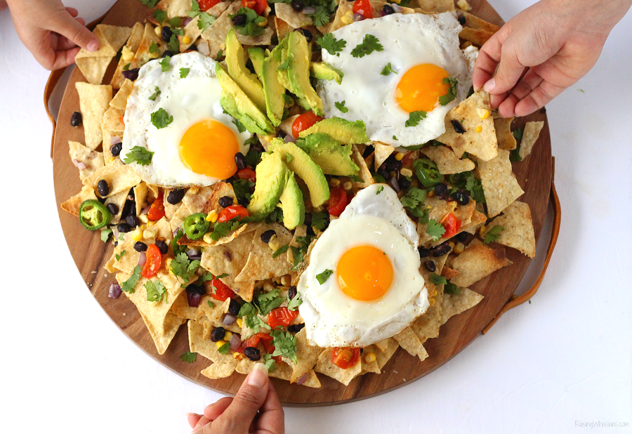 Loaded breakfast nachos