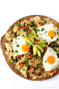 Loaded brunch nachos
