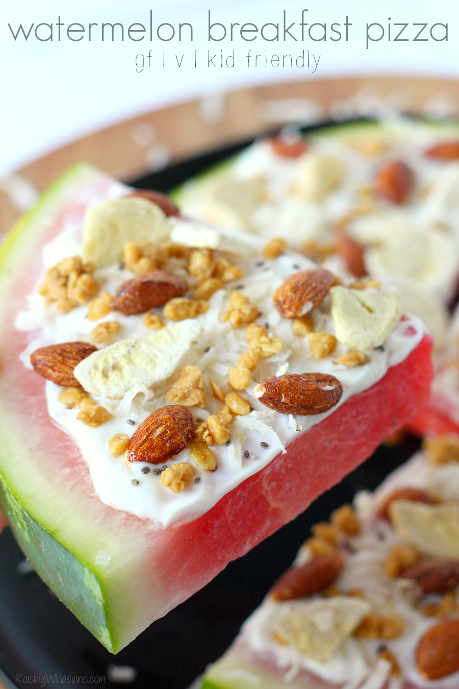 Watermelon breakfast pizza