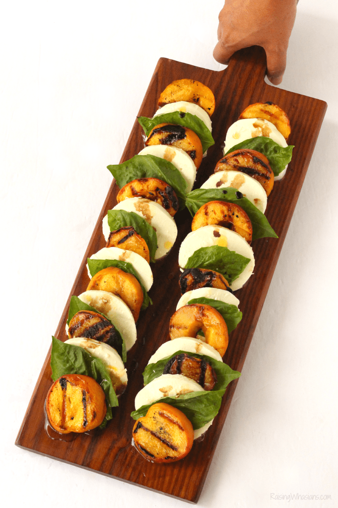Easy peach caprese salad Grilled Peach Caprese Salad with Easy Key Lime Vinaigrette | Florida flavor inspired idea with homemade dressing. Made with a secret ingredient, FL peaches! #Recipe #Salad #HealthyRecipe