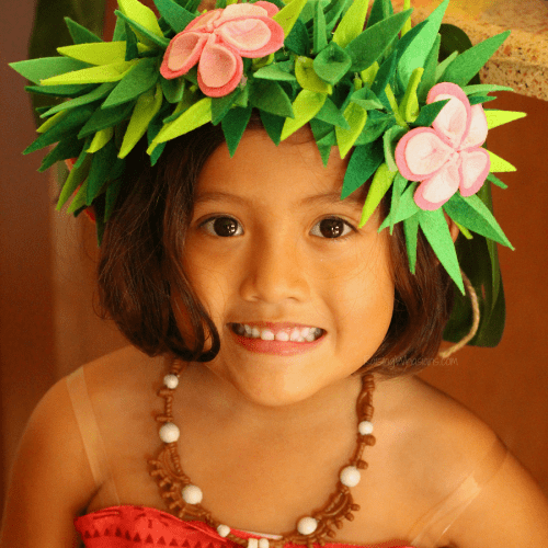 Moana flower crown DIY