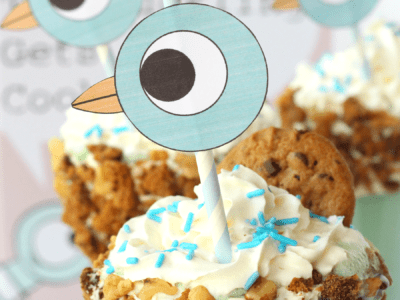 Free pigeon printable straw topper