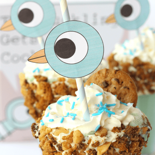 Free pigeon printable straw topper