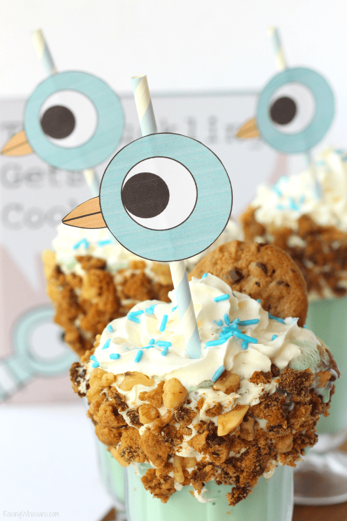 Free pigeon printable straw topper