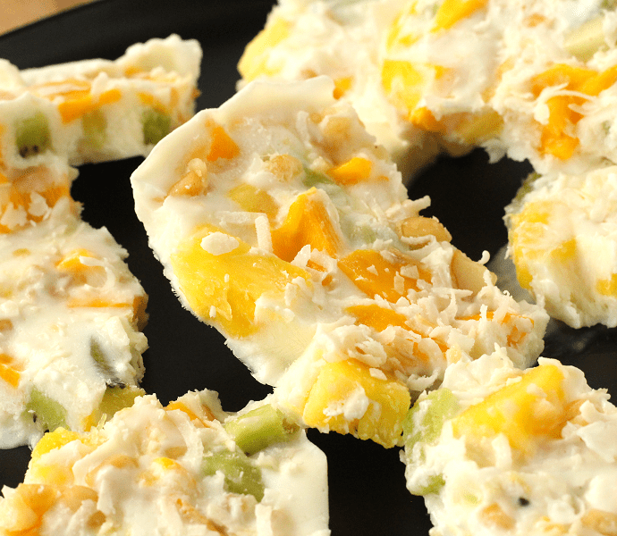 Easy tropical yogurt bark