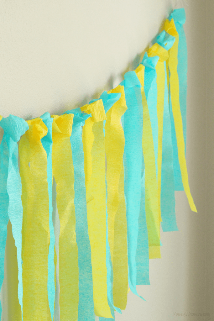 Easy crepe paper banner