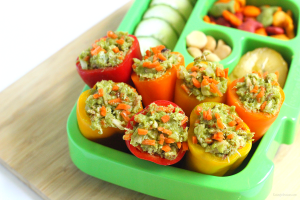 No mayo chicken salad stuffed peppers