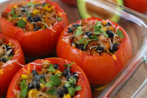 Easy taco stuffed tomatoes