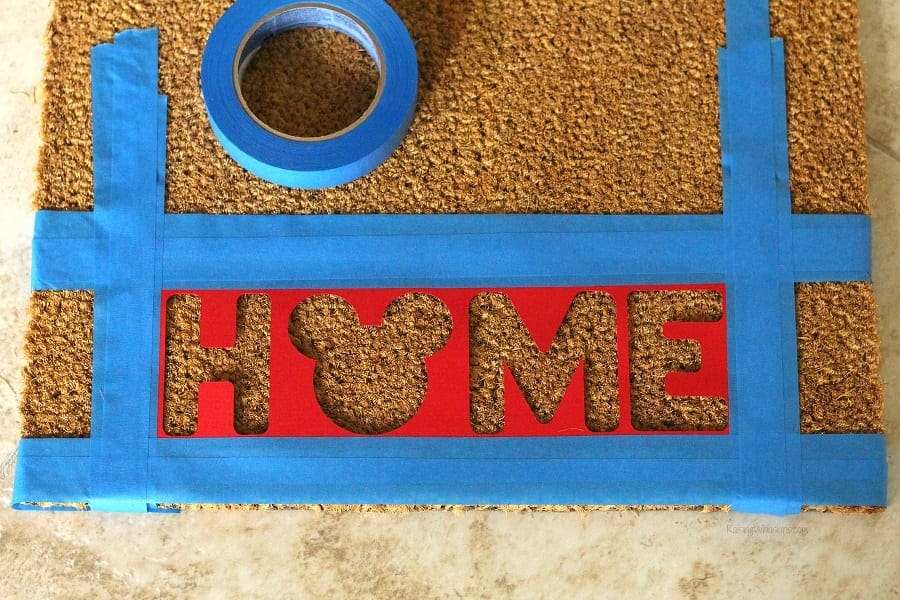 Cardstock stencil doormat DIY Cardstock stencil doormat DIY