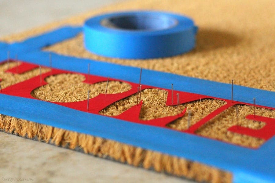 DIY stencil doormat DIY stencil doormat