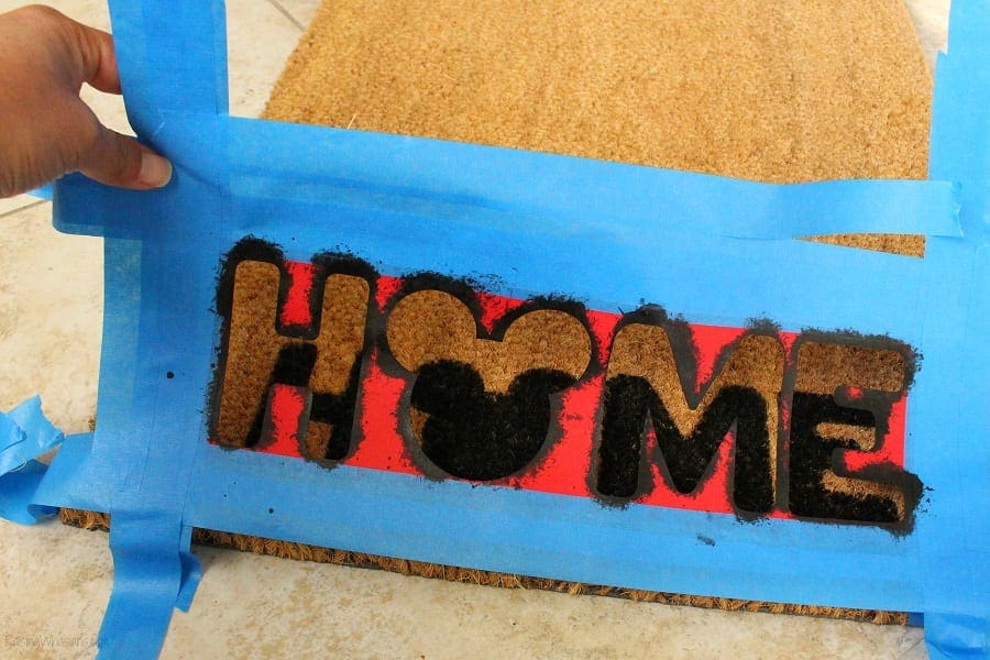 How to stencil door mat How to stencil door mat