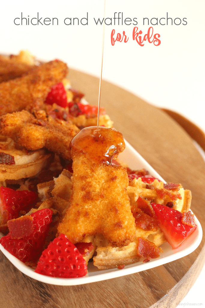 Chicken and waffles nachos for kids Chicken and waffles nachos for kids