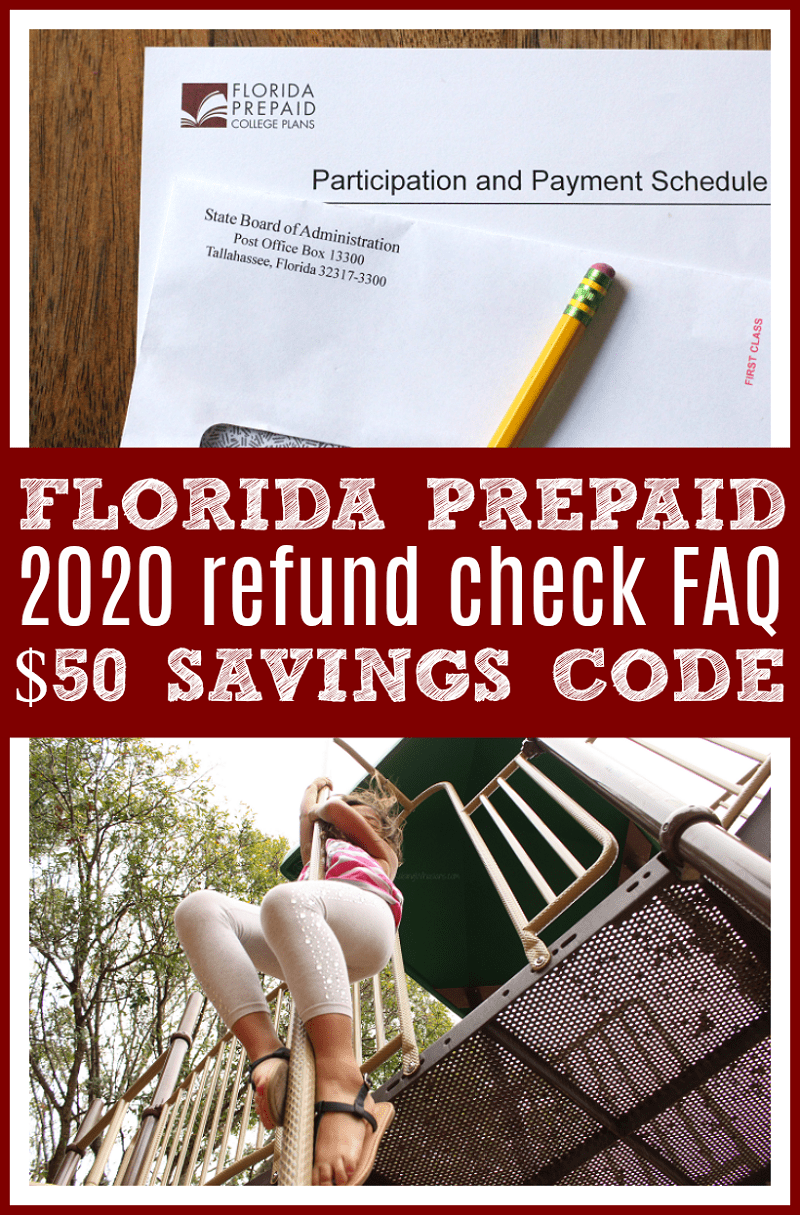 Florida prepaid refund check info