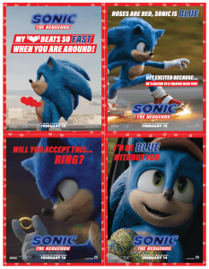 Free printable sonic movie valentines