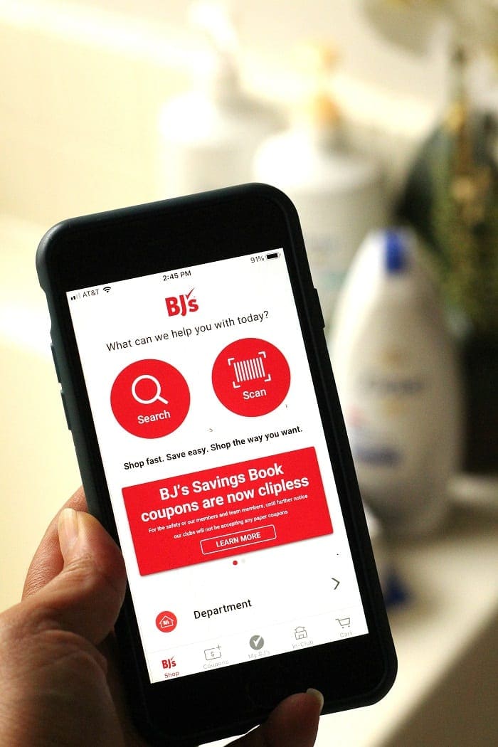 BJs wholesale app savings