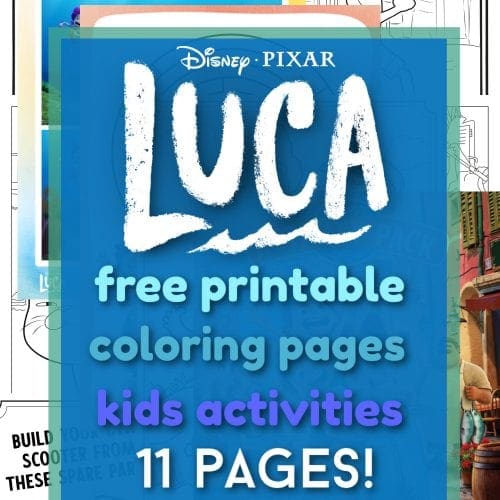 Free Luca printable coloring sheets