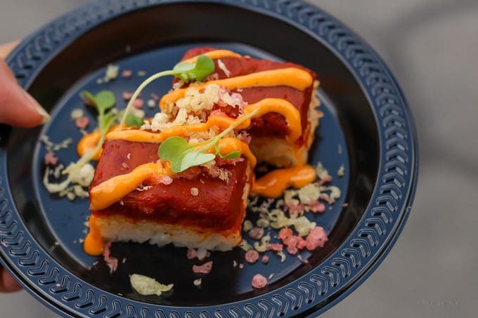 7 New Epcot Food and Wine Festival Booths Worth Drooling Over in 2021 - Raising Whasians Spicy hako sushi Epcot food and wine festival