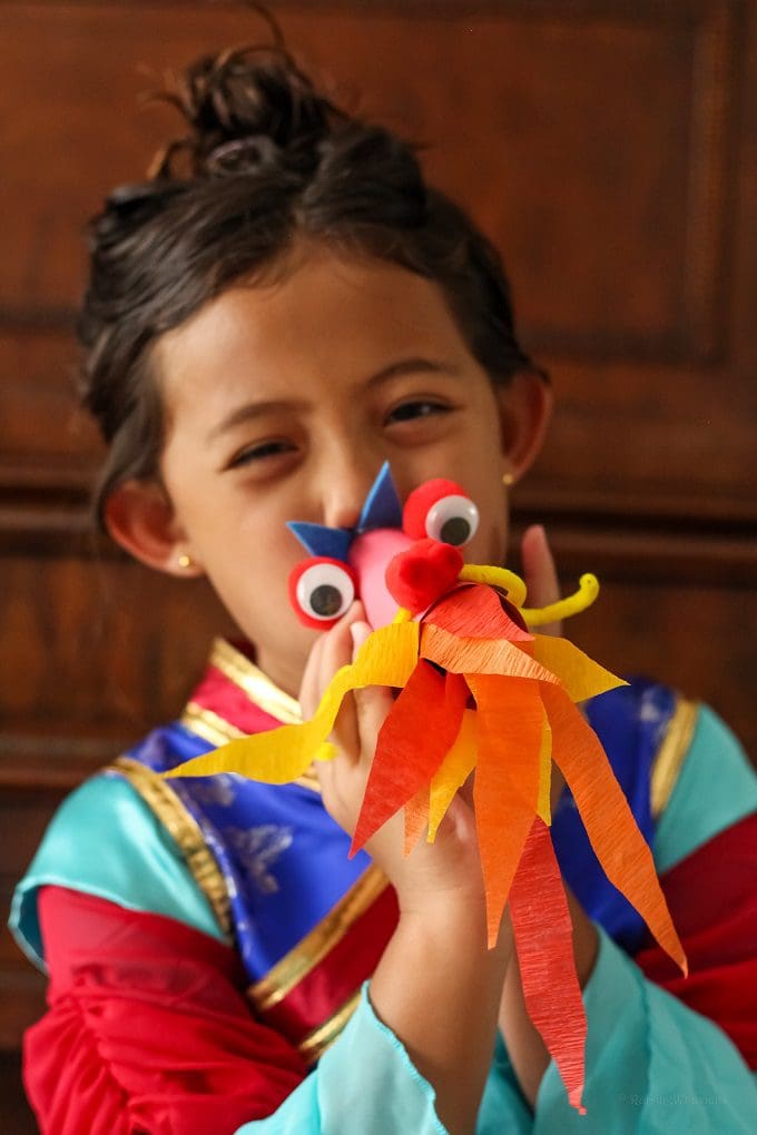 Mushu Craft Idea | DIY Fire Breathing Dragon - Raising Whasians DIY Mushu craft