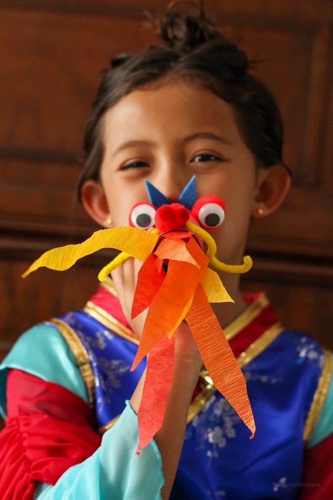 Mushu Craft Idea | DIY Fire Breathing Dragon - Raising Whasians Mulan craft idea