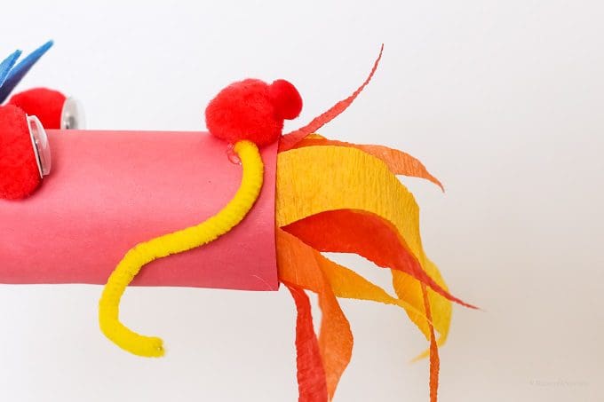 Mushu Craft Idea | DIY Fire Breathing Dragon - Raising Whasians Toilet paper dragon craft