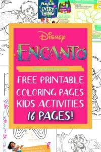 Free Encanto printable coloring sheets
