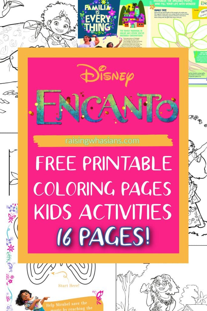 free encanto printable coloring sheets kids activities