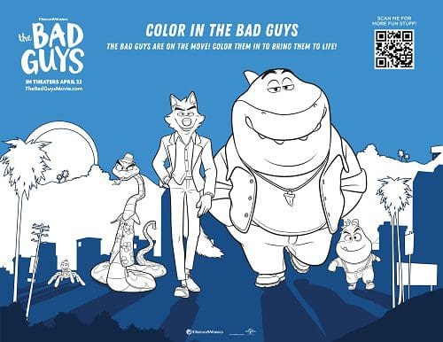 The bad guys coloring pages