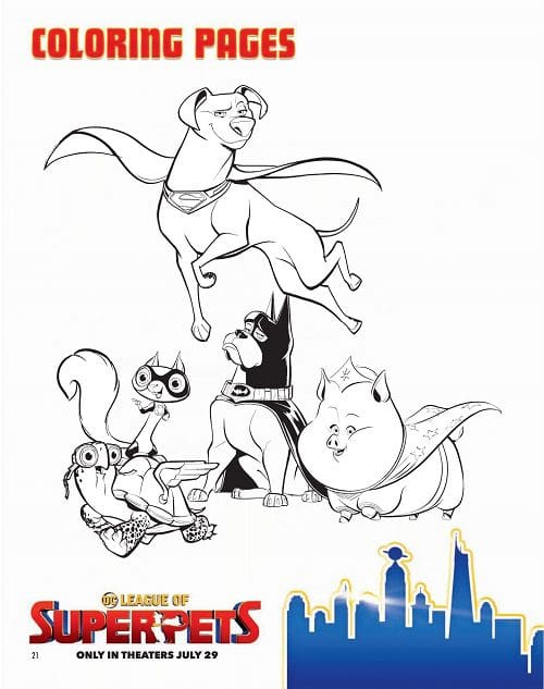 DC League of Super-Pets free coloring