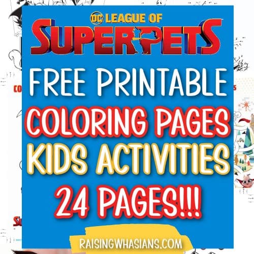 Free DC League of Super-Pets coloring sheets